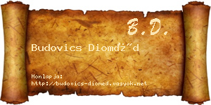 Budovics Dioméd névjegykártya
